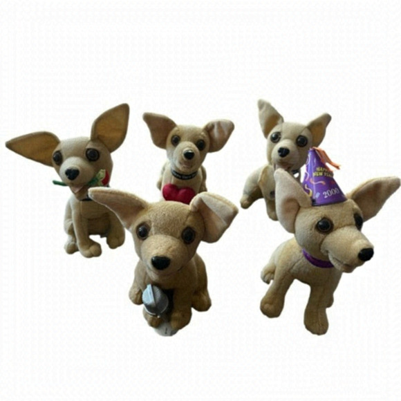 Vintage Yo Quiero Taco Bell Chihuahua 5 Dog Plush Applause Stuffed NO SOUND! - Picture 1 of 8